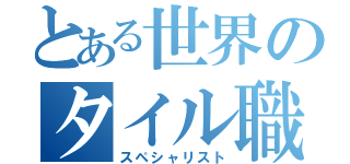 とある世界のタイル職人（スペシャリスト）