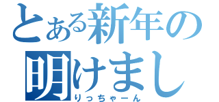 とある新年の明けましておめでとう（りっちゃーん）