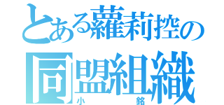 とある蘿莉控の同盟組織（小銘）