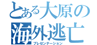 とある大原の海外逃亡 劇場版（プレゼンテーション）