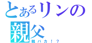 とあるリンの親父（親バカ！？）