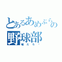 とあるあめぷらの野球部（嘘だろ〜）