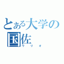 とある大学の国佐（ワリオ）