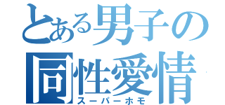 とある男子の同性愛情（スーパーホモ）