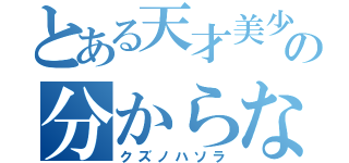 とある天才美少女の分からない（クズノハソラ）