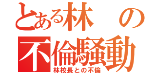 とある林の不倫騒動（林校長との不倫）