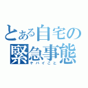 とある自宅の緊急事態（ヤバイこと）