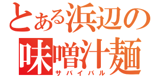 とある浜辺の味噌汁麺（サバイバル）