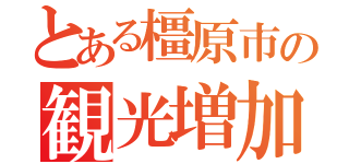 とある橿原市の観光増加（）