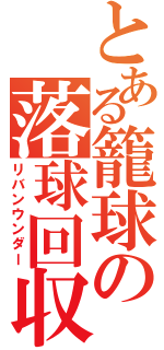 とある籠球の落球回収（リバンウンダー）