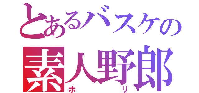 とあるバスケの素人野郎（ホリ）