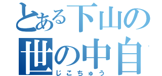 とある下山の世の中自分（じこちゅう）