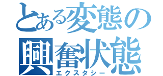 とある変態の興奮状態（エクスタシー）