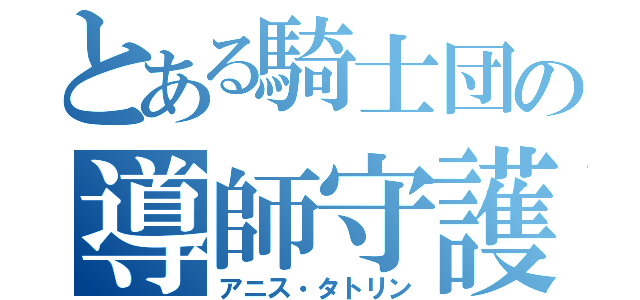 とある騎士団の導師守護役（アニス・タトリン）