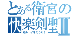 とある衛宮の快楽剣聖Ⅱ（ああ！イきそうだ！）