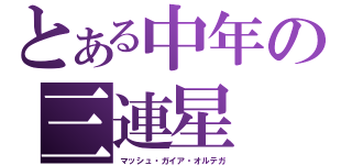 とある中年の三連星（マッシュ・ガイア・オルテガ）