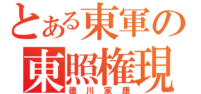 とある東軍の東照権現（徳川家康）