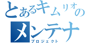 とあるキムリオのメンテナンス（プロジェクト）