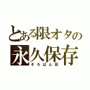 とある限オタの永久保存（そろばん死）