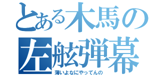 とある木馬の左舷弾幕（薄いよなにやってんの）