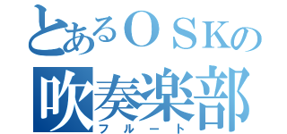 とあるＯＳＫの吹奏楽部（フルート）