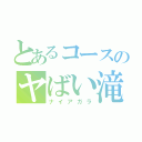 とあるコースのヤばい滝（ナイアガラ）