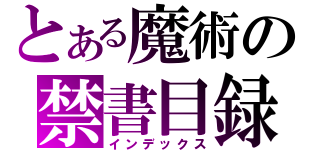 とある魔術の禁書目録（インデックス）