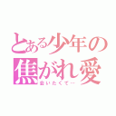 とある少年の焦がれ愛（会いたくて…）