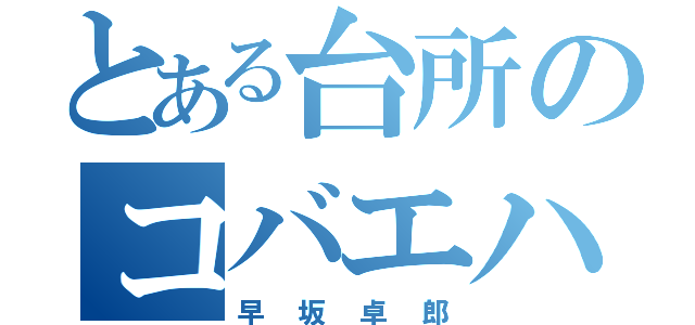 とある台所のコバエハンター（早坂卓郎）