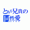 とある兄貴の同性愛（ガチホモ）