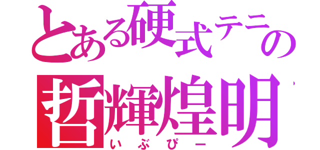 とある硬式テニスの哲輝煌明（いぶぴー）