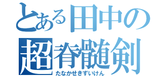 とある田中の超脊髄剣（たなかせきずいけん）