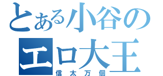 とある小谷のエロ大王（信太万個）