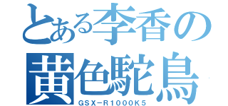 とある李香の黄色駝鳥（ＧＳＸ－Ｒ１０００Ｋ５）