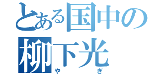 とある国中の柳下光（やぎ）