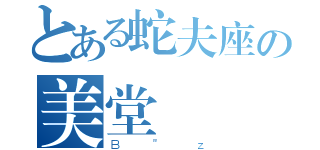 とある蛇夫座の美堂蠻（Ｂ\"ｚ）