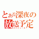 とある深夜の放送予定（スケジュール）