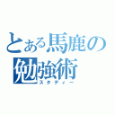 とある馬鹿の勉強術（スタディー）