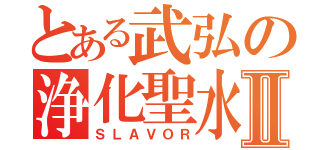 とある武弘の浄化聖水Ⅱ（ＳＬＡＶＯＲ）