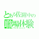 とある佐附中の職場体験（マイチャレンジ）