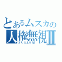 とあるムスカの人権無視 Ⅱ（ゴミのようだ！）