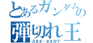 とあるガンダムＷの弾切れ王子（スネオ・ホネカワ）