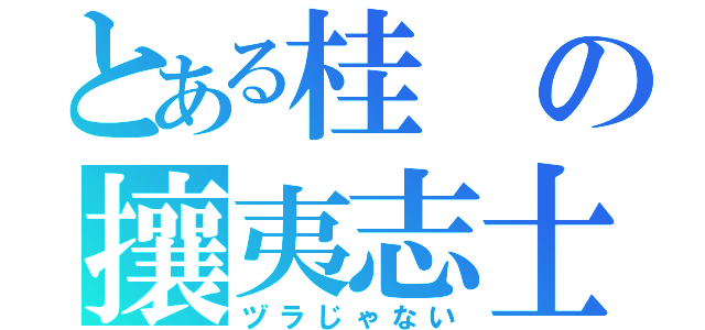 とある桂の攘夷志士（ヅラじゃない）