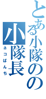 とある小隊のの小隊長（ネコぱんち）