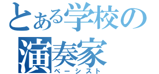 とある学校の演奏家（べーシスト）