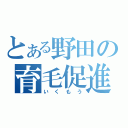 とある野田の育毛促進（いくもう）