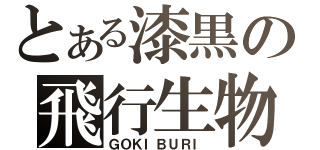 とある漆黒の飛行生物（ＧＯＫＩＢＵＲＩ）