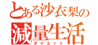 とある沙衣梨の減量生活（ダイエット）