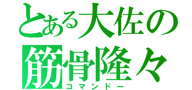 とある大佐の筋骨隆々（コマンドー）