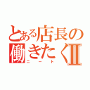 とある店長の働きたくないⅡ（ニート）